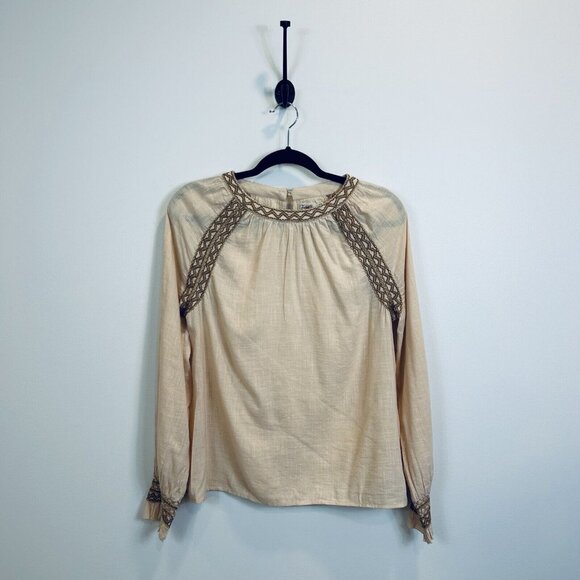 Faherty Brand ARLES blouse blush Small $158 Long Sleeve - Picture 1 of 10